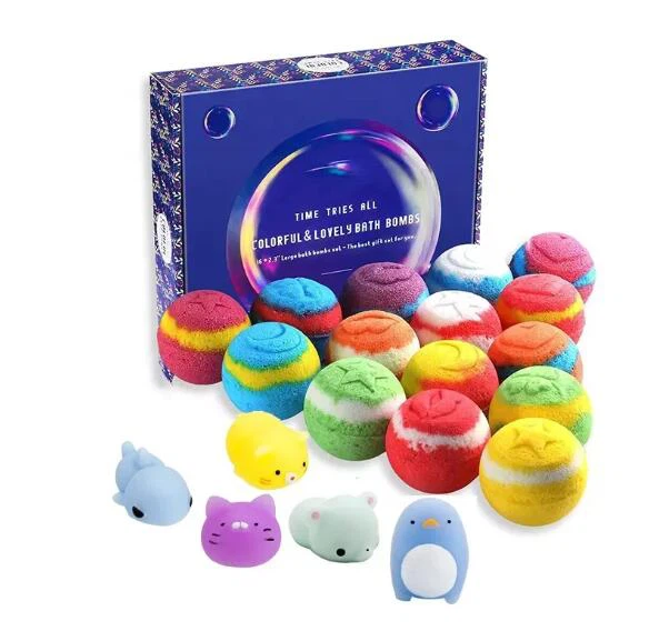 Kids Bath Bombs With Squeeze Toys Inside