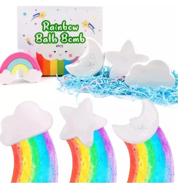 Star Moon Cloud Rainbow Bath Bomb Star Moon Cloud Rainbow Bath Bomb
