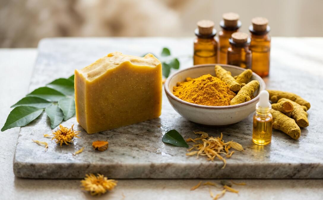 turmeric and soap
