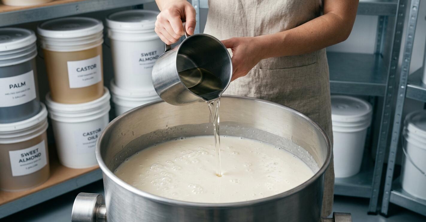 making soap making soap