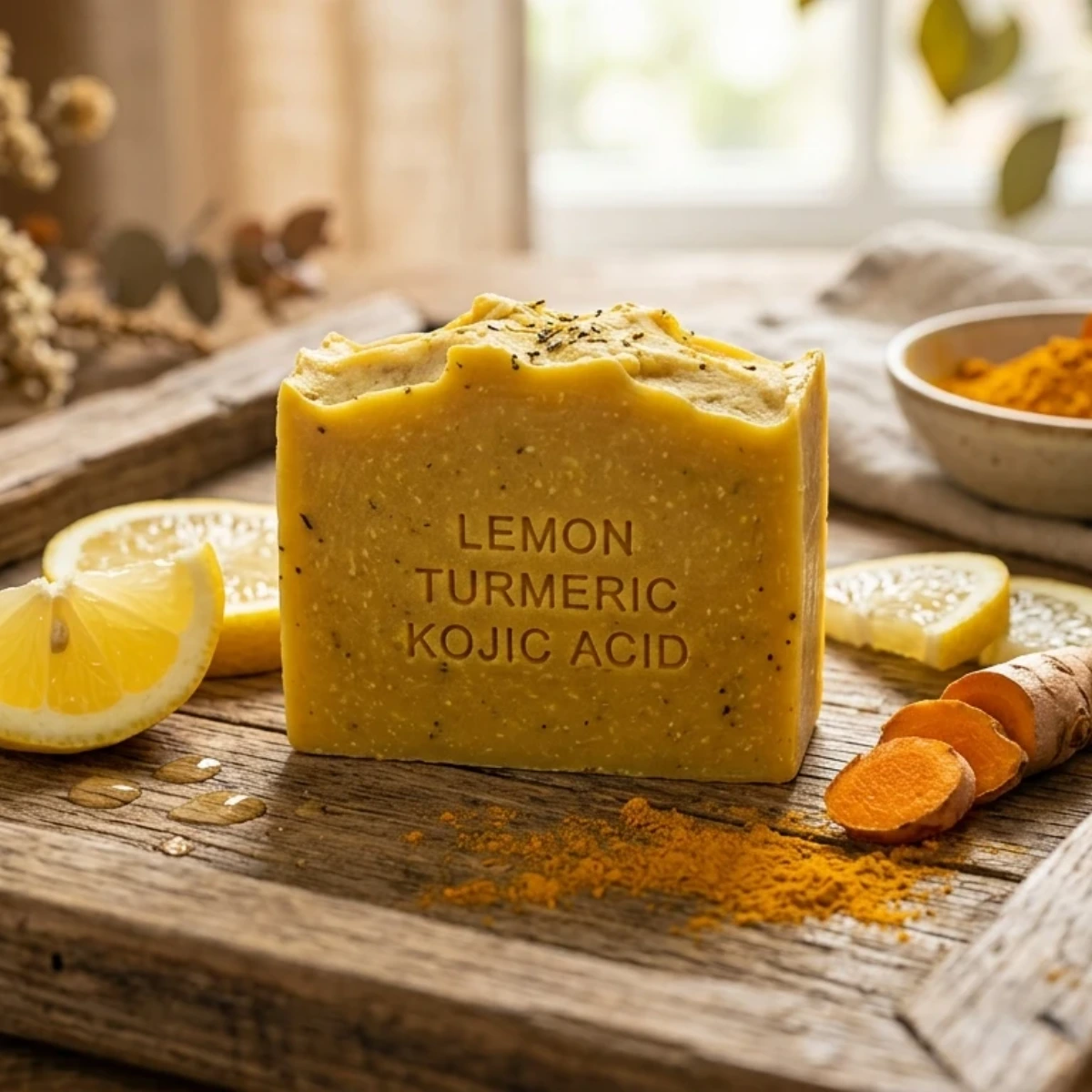 OEM Lemon Turmeric Kojic Acid Soap - Image 2